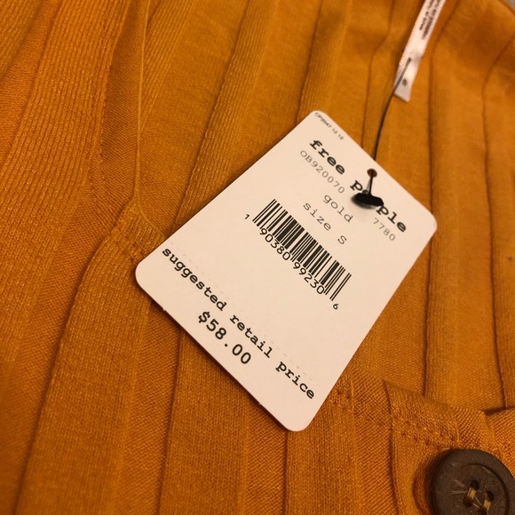 NWT Free People Button Up Top - Picture 5 of 5